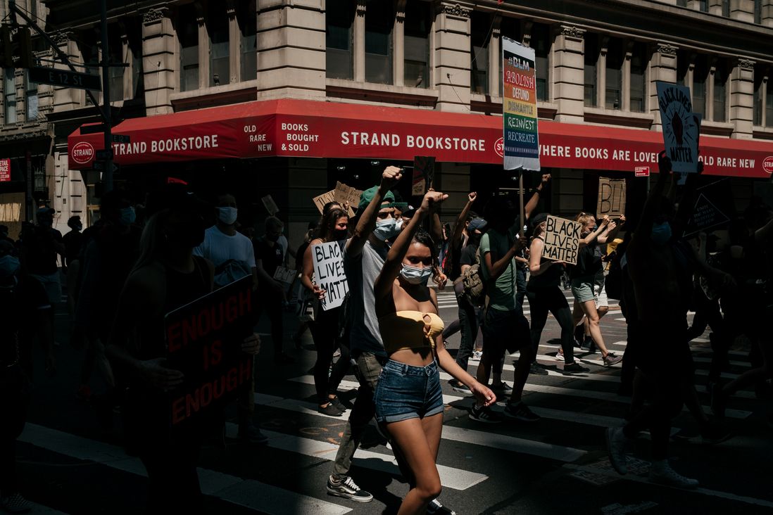 Protesters gather in Manhattan and Brooklyn on June 13, 2020